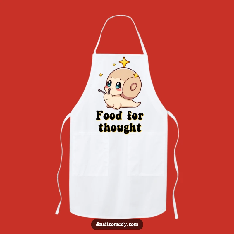 Funny Curious Snail Stars Apron: Whimsical Chef Gift