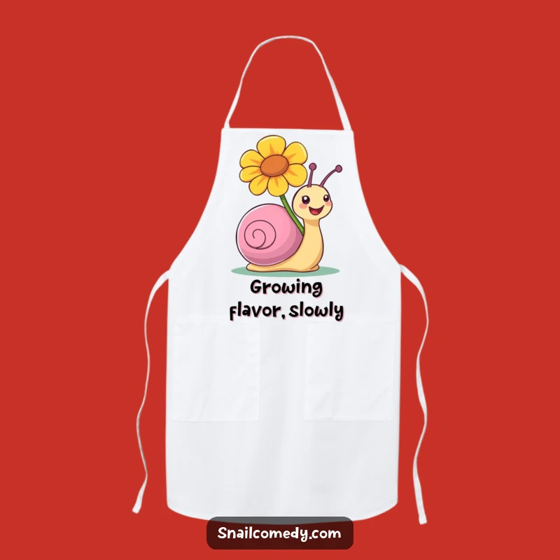 Funny Snail Flower Apron: Cook with Joyful Color, Cheerful Kitchen Gift