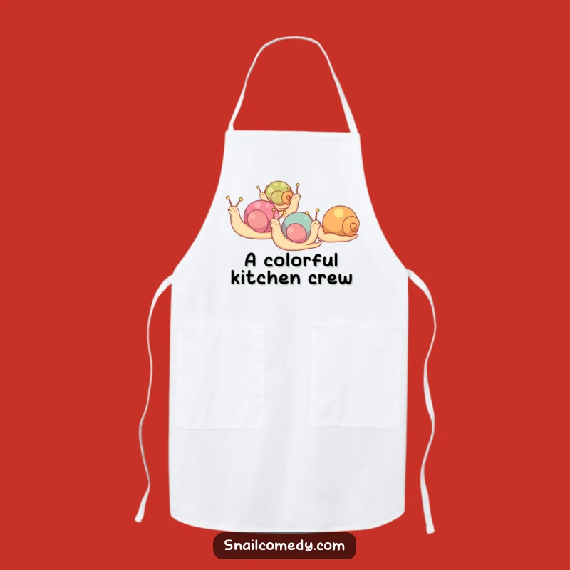 Funny Snail Parade Apron: Cook with Color