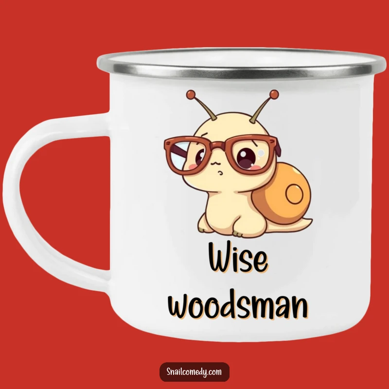 Funny Kawaii Snail Glasses Camping Mug - Surprised Sips Outdoors
