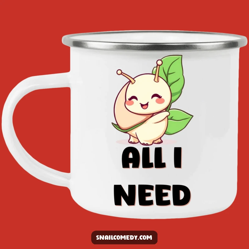 Funny Snail Camping Mug: Sip with a Smile & Leaf