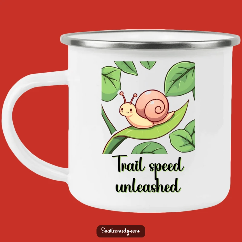 Funny Snail Slide Camping Mug: Adventure Fuel! A Hilarious Snail Gift!