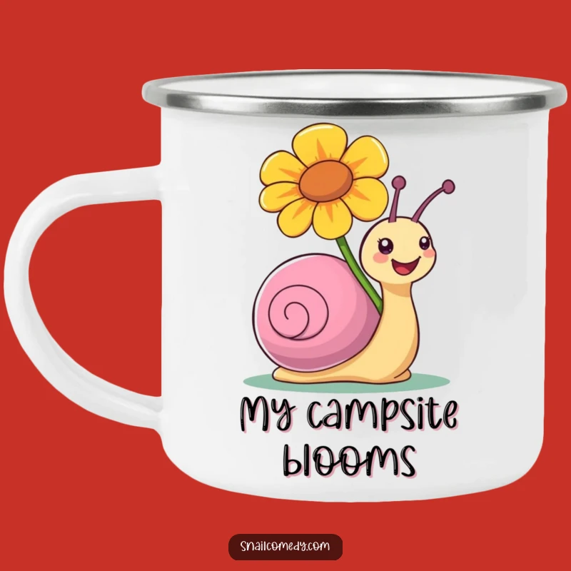 Funny Snail Flower Camping Mug: Carry Your Joy on Adventures
