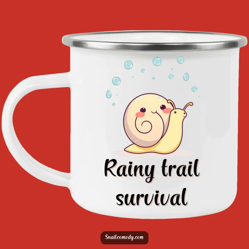 Funny Kawaii Snail Juggling Camping Mug: Enamel Cartoon Mollusk Cup Perfect Gift