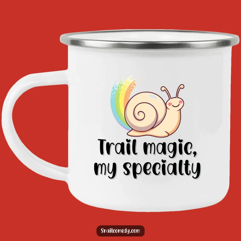 Funny Rainbow Snail Camping Mug - Happy Trail Drinkware, Perfect Funny Gift!