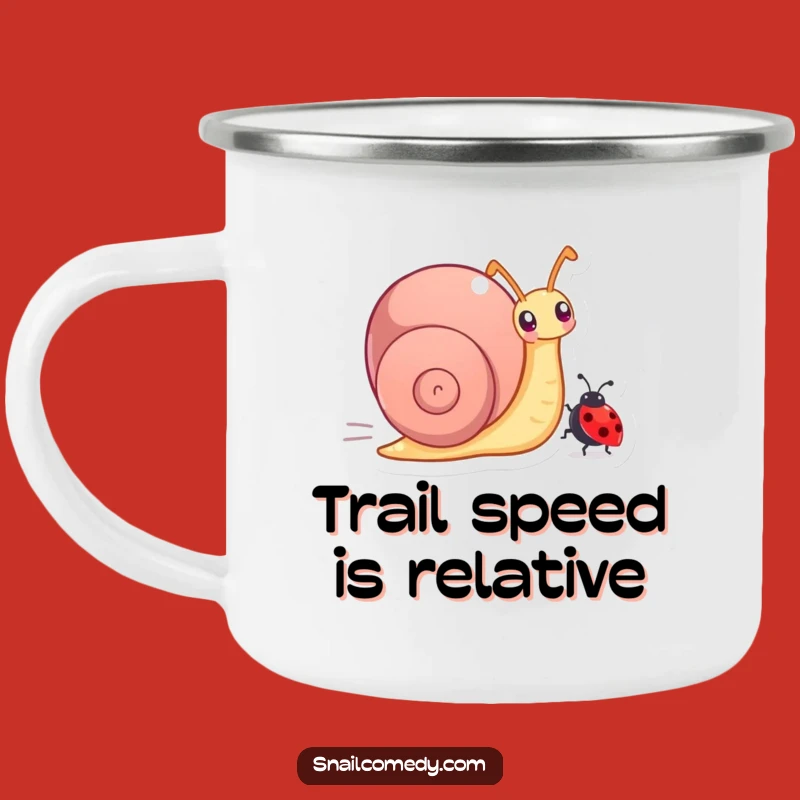 Funny Snail Race Camping Mug: Adventure Fuel