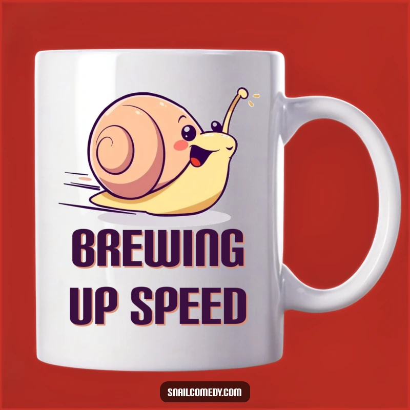 Funny Excited Kawaii Snail Mug - Speedy Zoom & A Surprising Gift