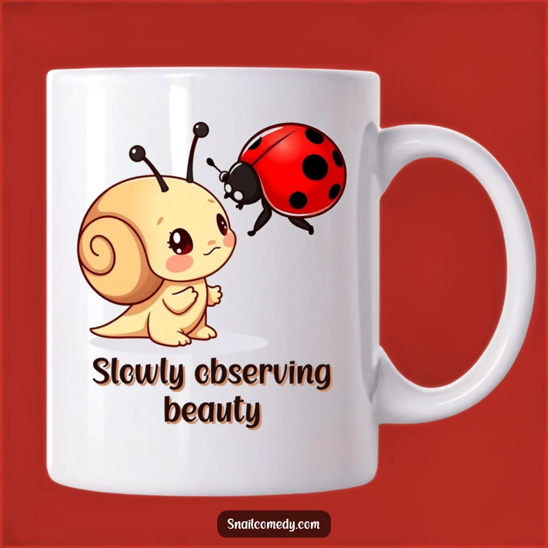 Funny Curious Snail Mug - Wonderful Nature Gift for Enthusiasts