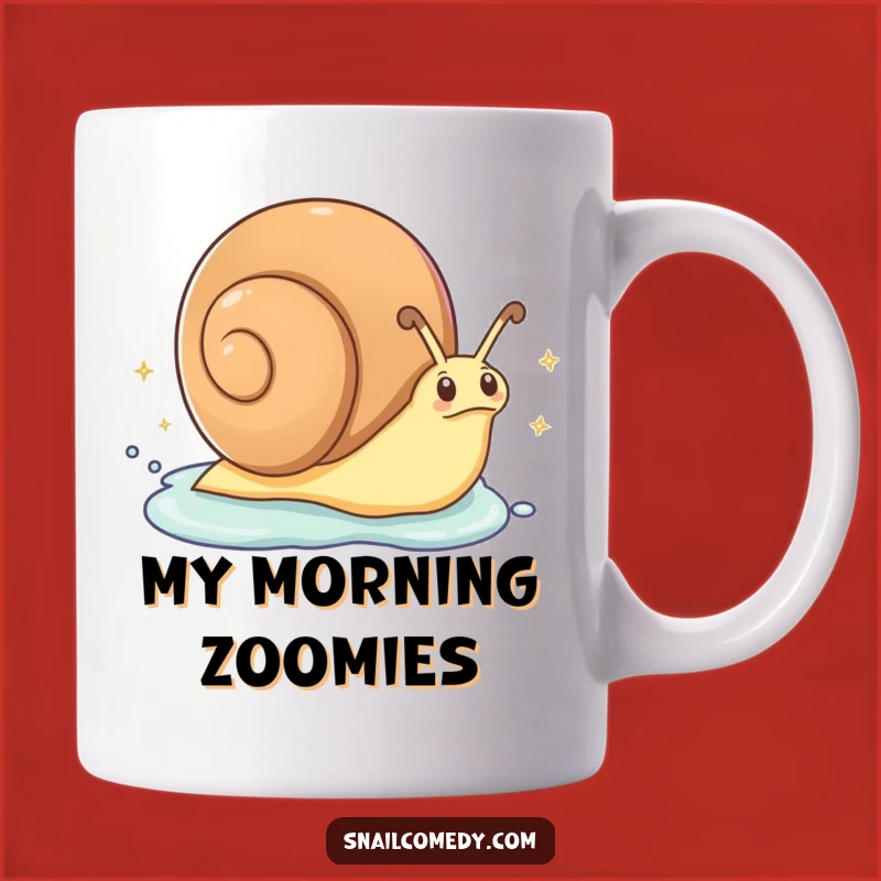 Funny Fast Snail Mug: Sparkling Slime Trail - Hilarious Speedy Gift
