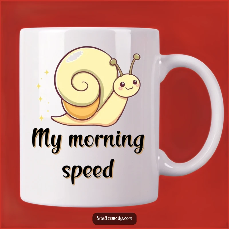 Funny Snail Sparkle Trail Mug: A Gleeful Character Gift for Snail Lovers