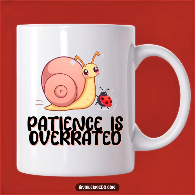 Funny Snail Race Mug: Hilarious Snail vs Ladybug Design, Perfect Funny Gift