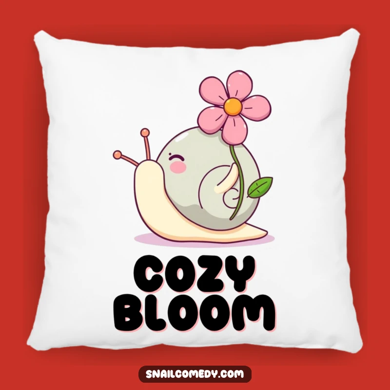 Cozy Funny Kawaii Snail Flower Pillow - Soft Accent & Joyful Gift