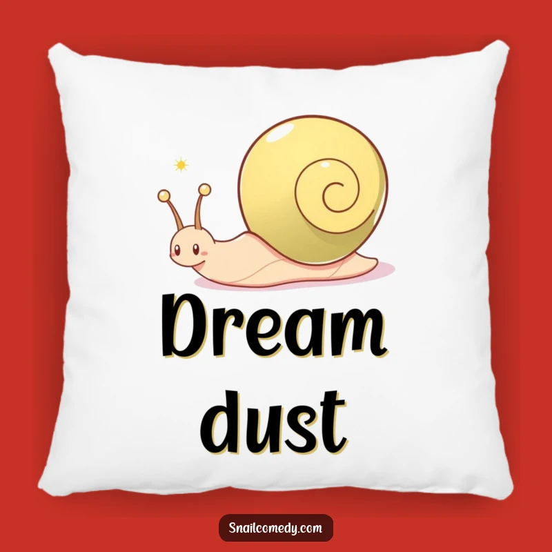 Funny Snail Pillow: Cozy Joyful Shimmering Trails