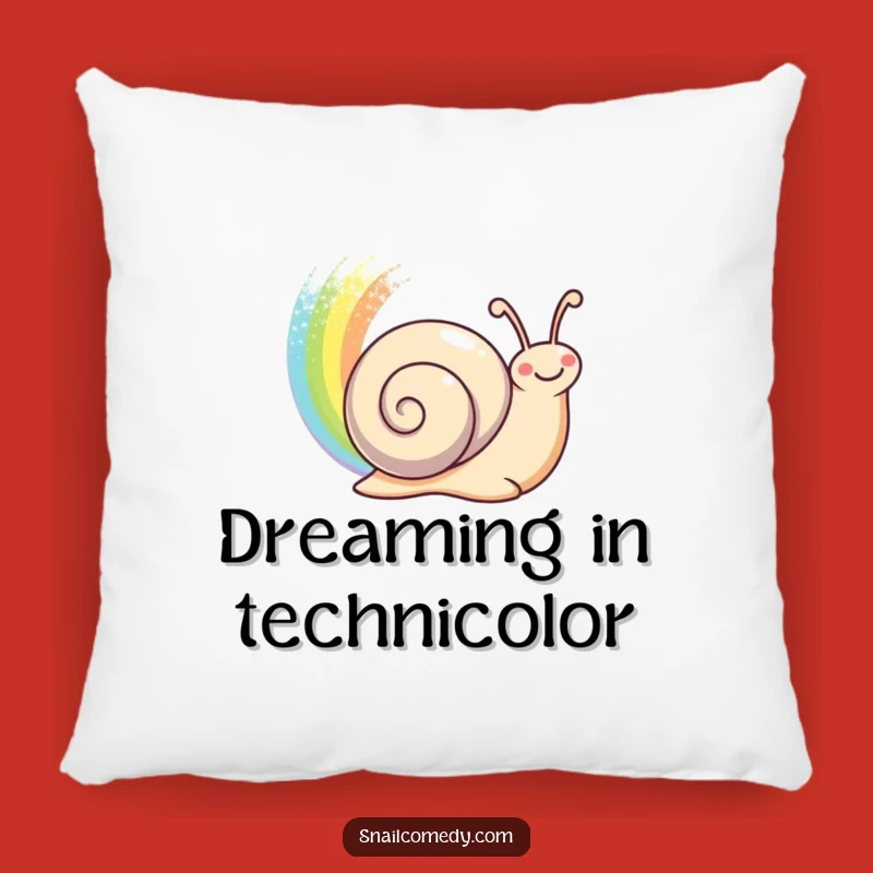 Funny Rainbow Snail Pillow - Happy Trail Cushion, Perfect Funny Gift!