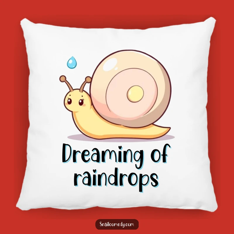 Cute Funny Kawaii Snail Shy Smile Pillow - Dewdrop Offering Cushion, Gift