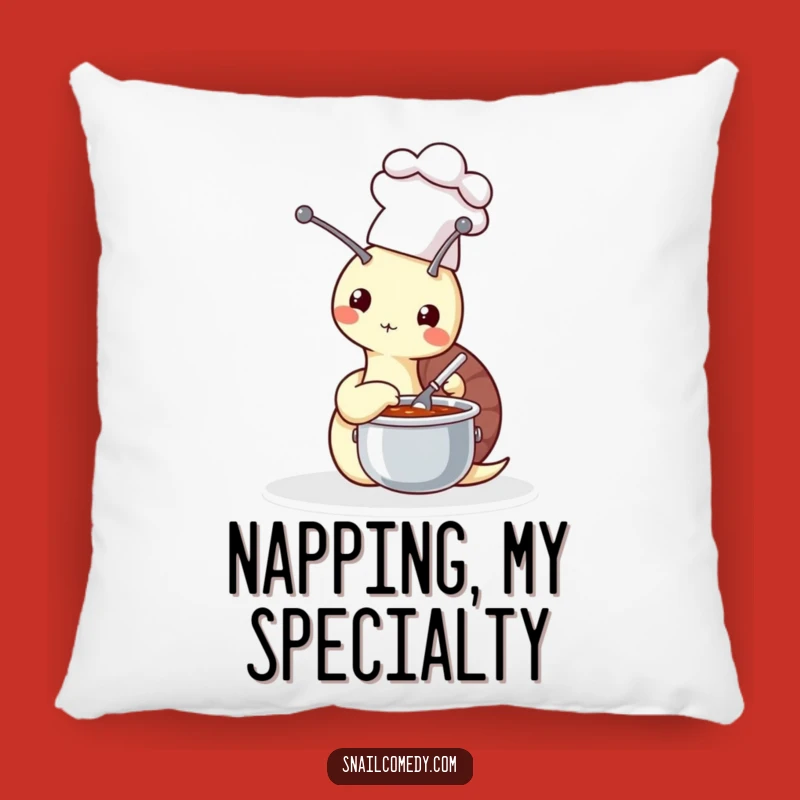 Funny Chef Snail Pillow: Cozy Kitchen Comfort with Culinary Charm, Soft Funny Gift