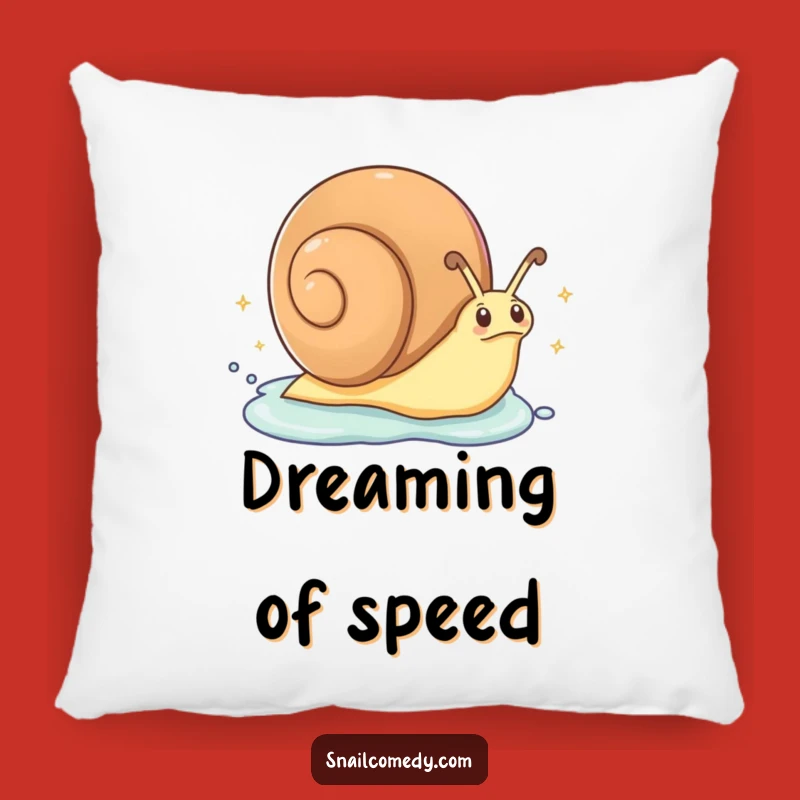 Funny Fast Snail Pillow: Sparkly Comfort - Huggable & Hilarious Gift