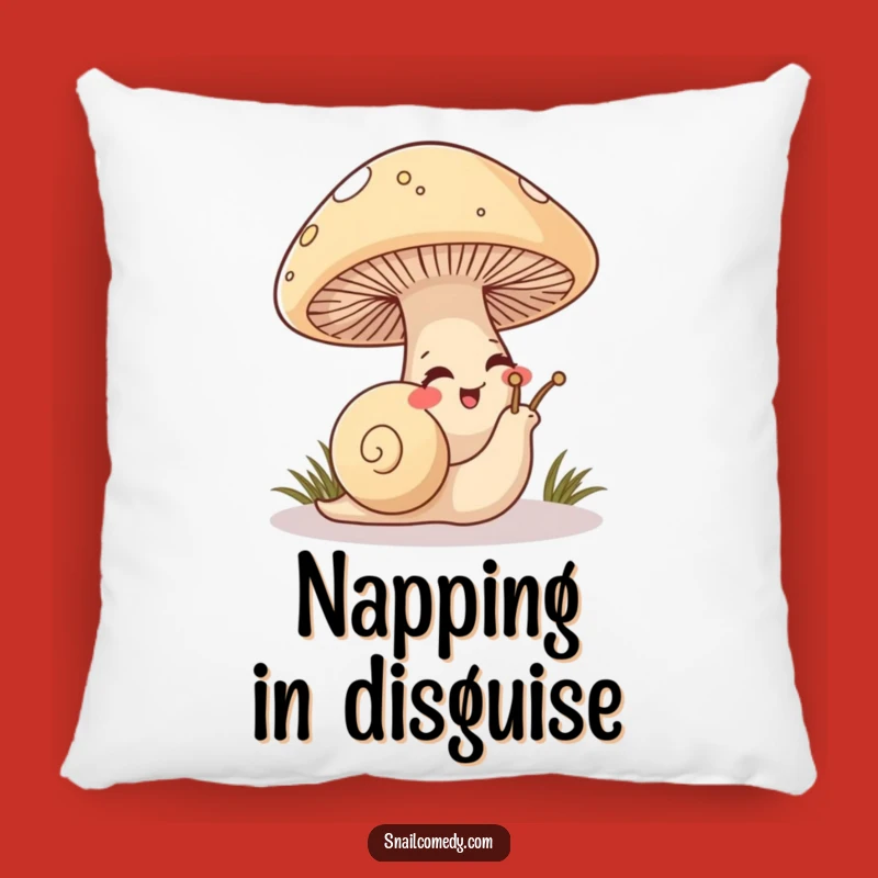 Funny Mischievous Snail Pillow, Cozy Hideout Cushion, Giggling Comfort Gift