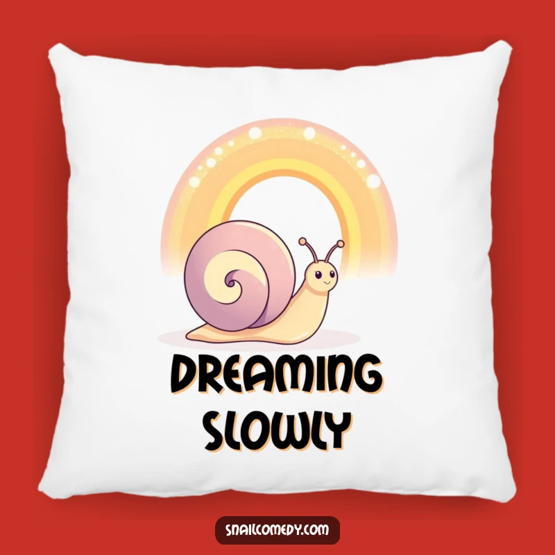 Funny Snail Rainbow Pillow: Cozy Wonder Comfort, Hilarious Accent Pillow!