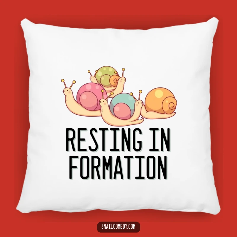 Funny Snail Parade Pillow: Comfy & Colorful Decor