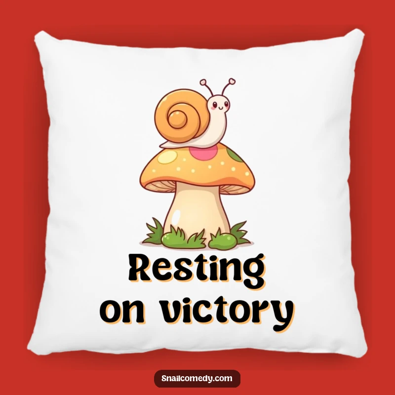 Cozy Funny Kawaii Snail Pillow: Waving Flag Snail Comfort, Adorable Funny Gift