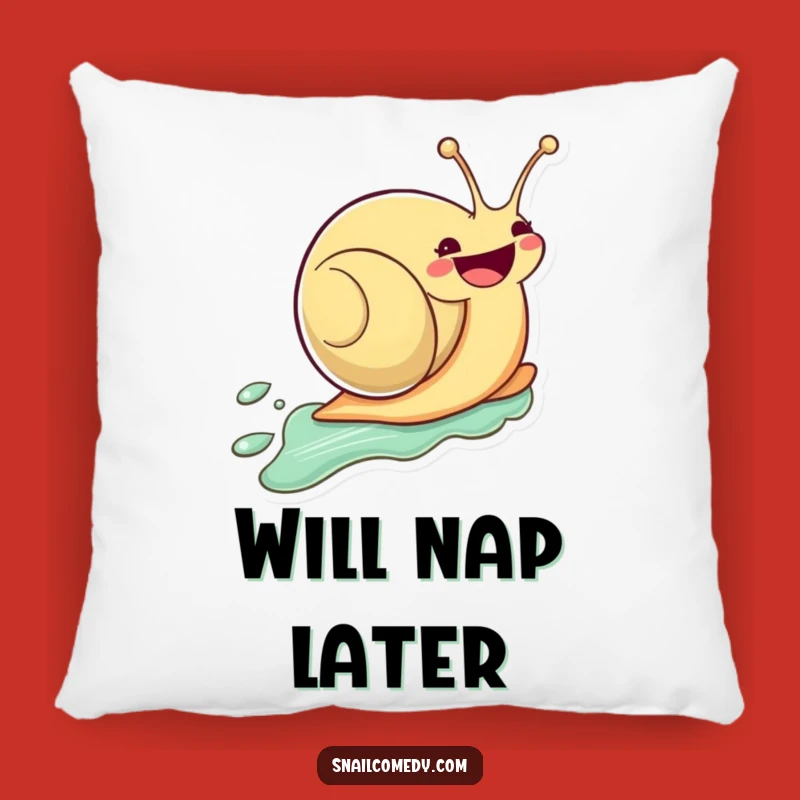 Cozy Funny Kawaii Snail Pillow: Zooming Snail Comfort, Adorable Funny Gift