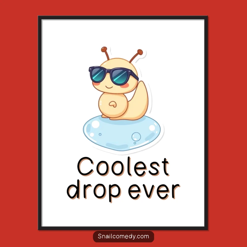 Funny Snail Chill Digital Art: Instant Cool Decor