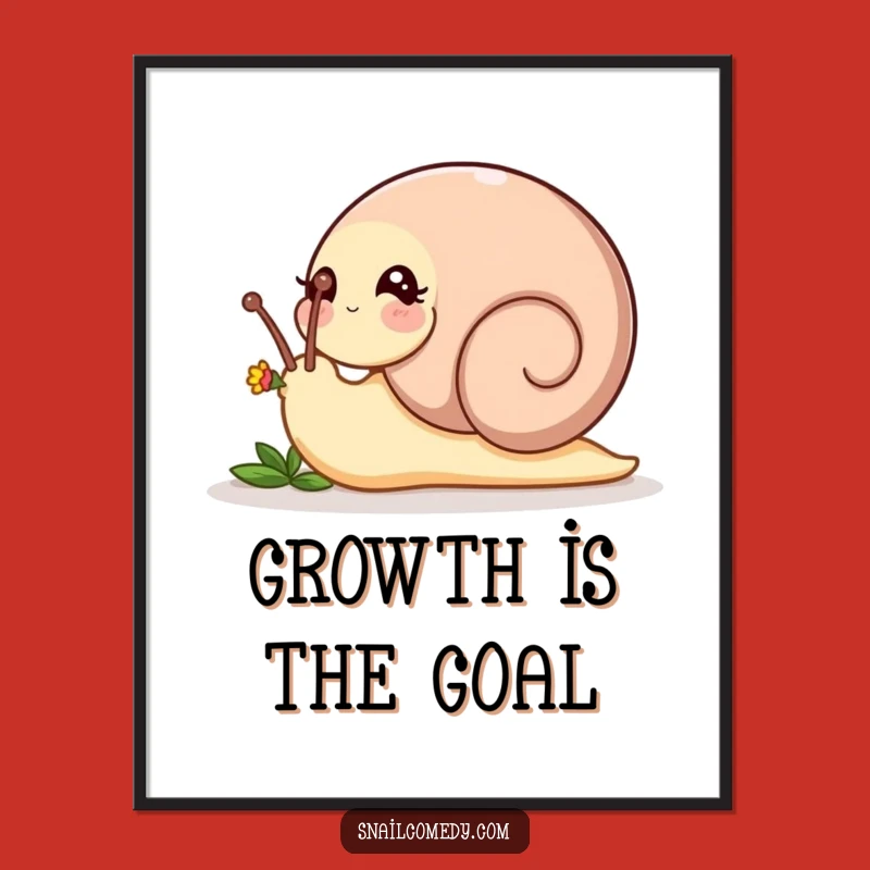 Funny Nudging Snail Digital Art - Playful Bud Printable, Perfect Funny Gift!