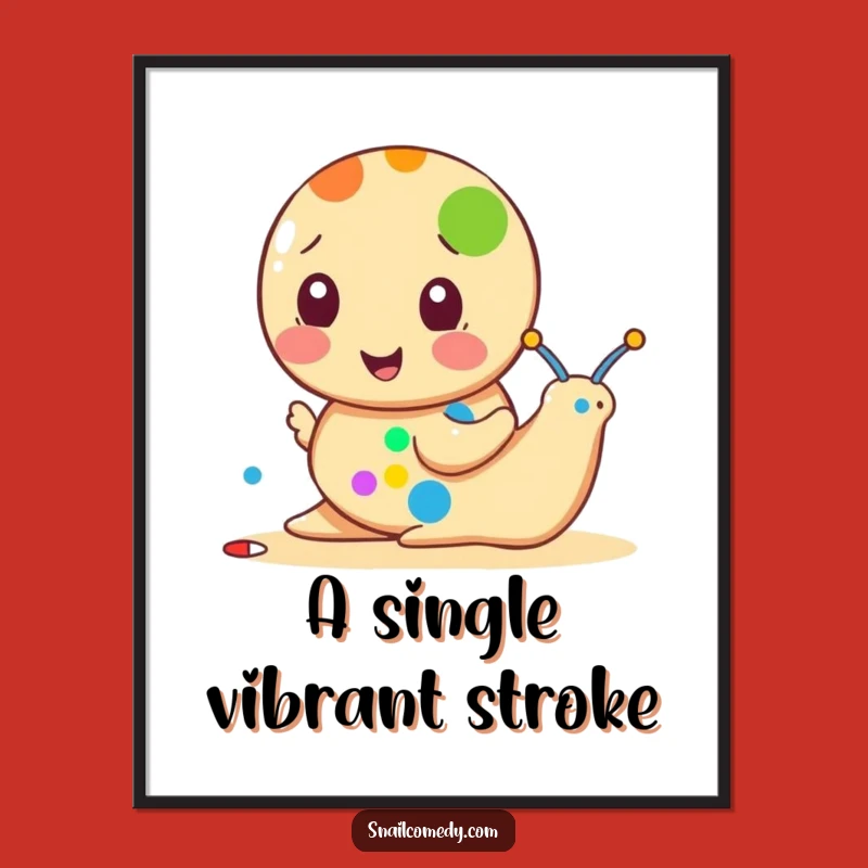 Funny Snail Digital Art: Dot Painter Artist, Whimsical Decor