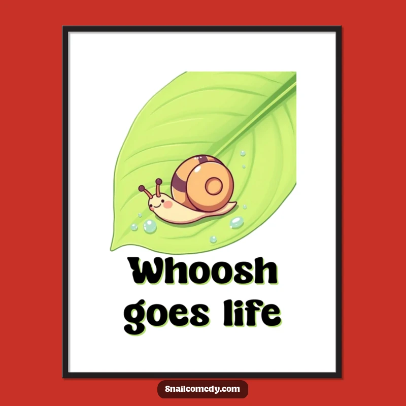 Funny Kawaii Snail Digital Art - Instant Whooshing Joyful Download Gift
