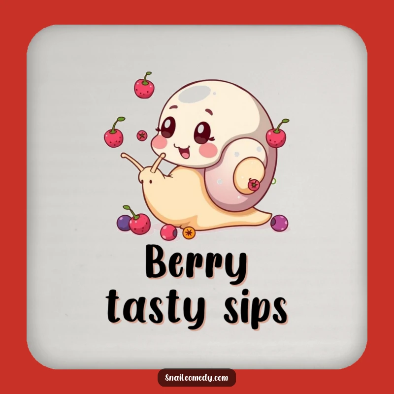 Funny Snail Coaster Set: Berry Juggler for Drink Protection
