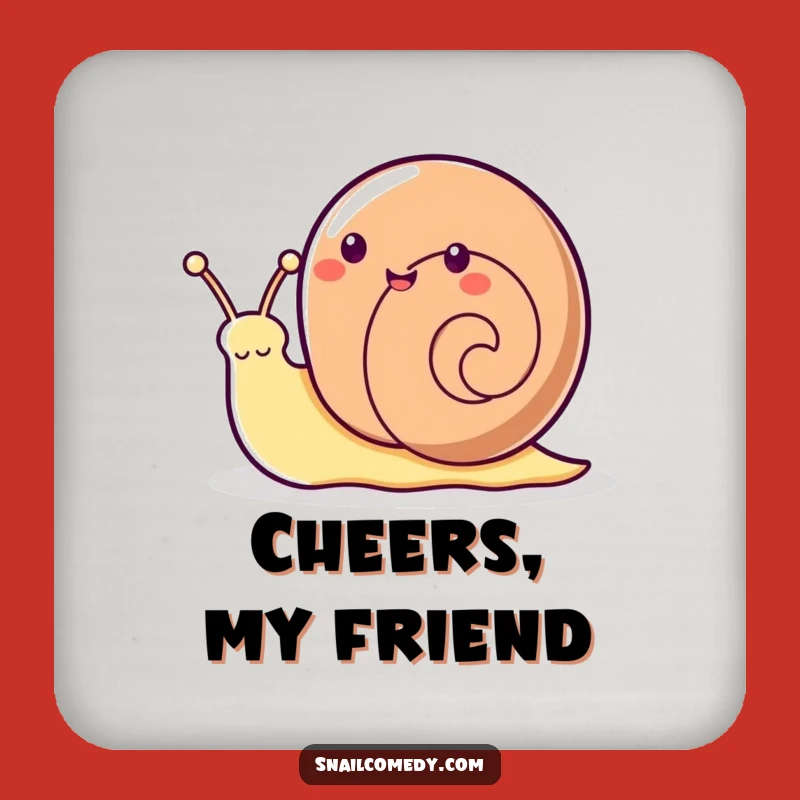 Funny Kawaii Snail Coaster - Antenna Wave Table Protector Gift