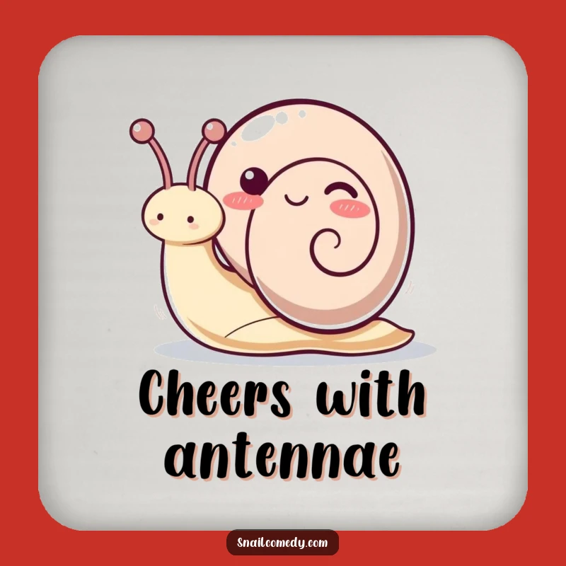 Funny Kawaii Snail Antennae Coaster: Protect Surfaces With Playful Waves