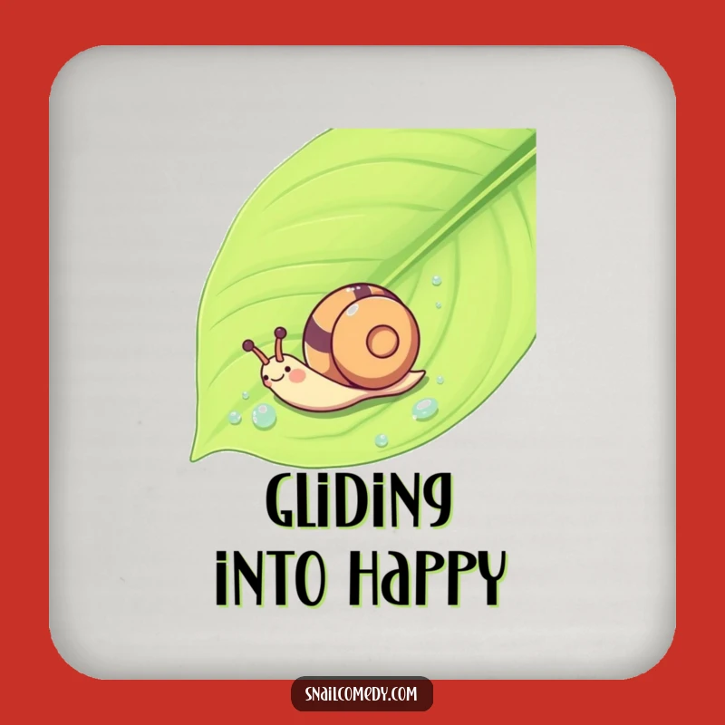 Funny Kawaii Snail Coaster - Whooshing Leaf Protection Gift for Tables