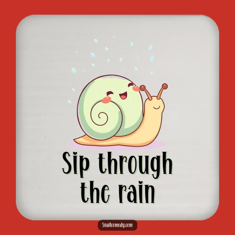 Funny Kawaii Snail Coasters: Rain Shower Snail Set, Chic Funny Gift