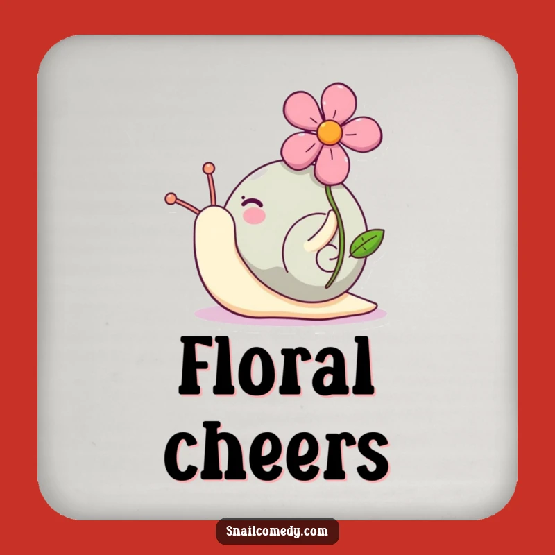 Funny Kawaii Snail Flower Coaster - Joyful Decor & Hilarious Garden Gift