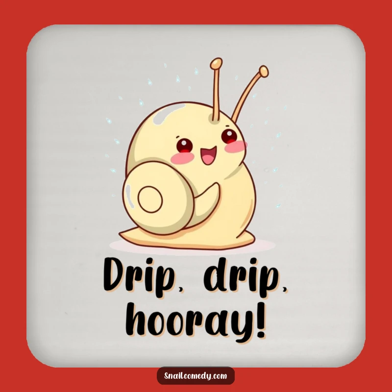 Funny Kawaii Snail Shower Coaster: Protect Surfaces with Gleeful Fun!