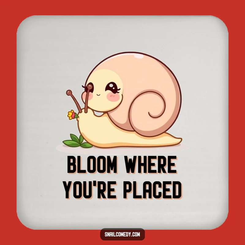 Funny Nudging Snail Coaster Set - Playful Bud Decor, Perfect Funny Gift!