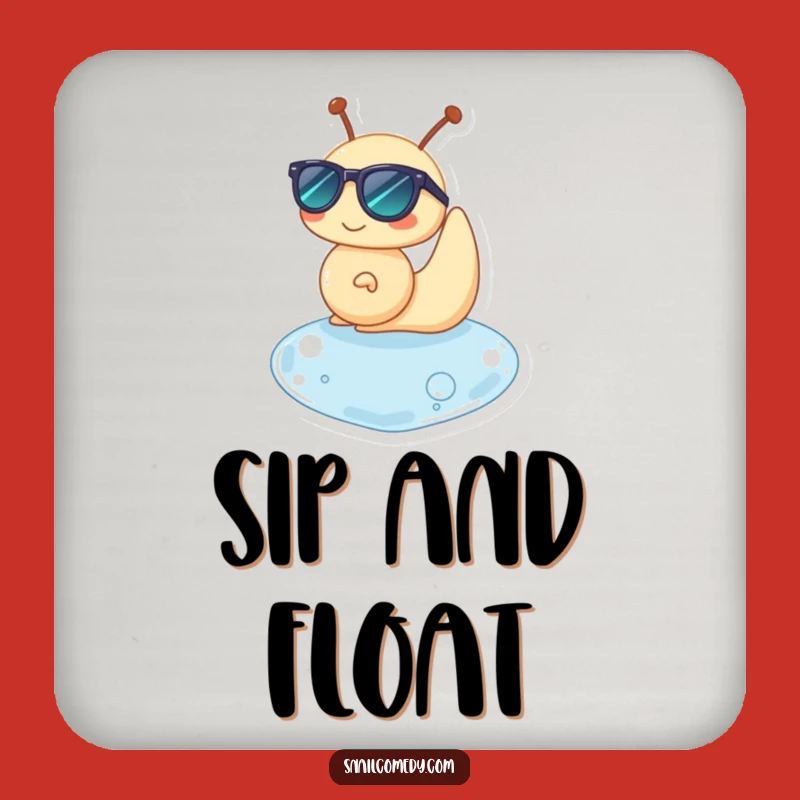 Funny Snail Chill Drink Coaster: Sip with Style