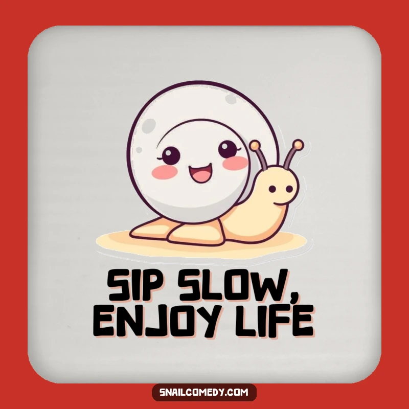 Funny Snail Coaster Set - Cute Smiling Snail Decor, Perfect Funny Gift!