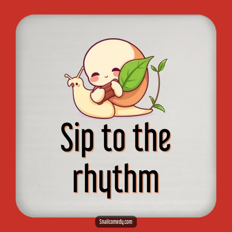 Funny Snail Coaster Set: Leaf Instrument Protection for Your Drinks