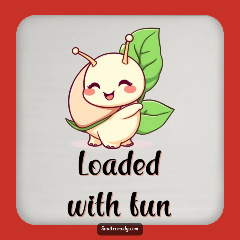 Funny Snail Coaster: Protect Surfaces with a Smile & Leaf