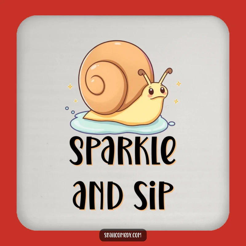 Funny Fast Snail Coaster Set: Sparkling Protection - Chic & Humorous Gift