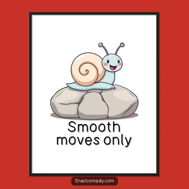 Funny Snail Sliding Poster: Capture the Thrill of Joy, Unique Humorous Art Gift