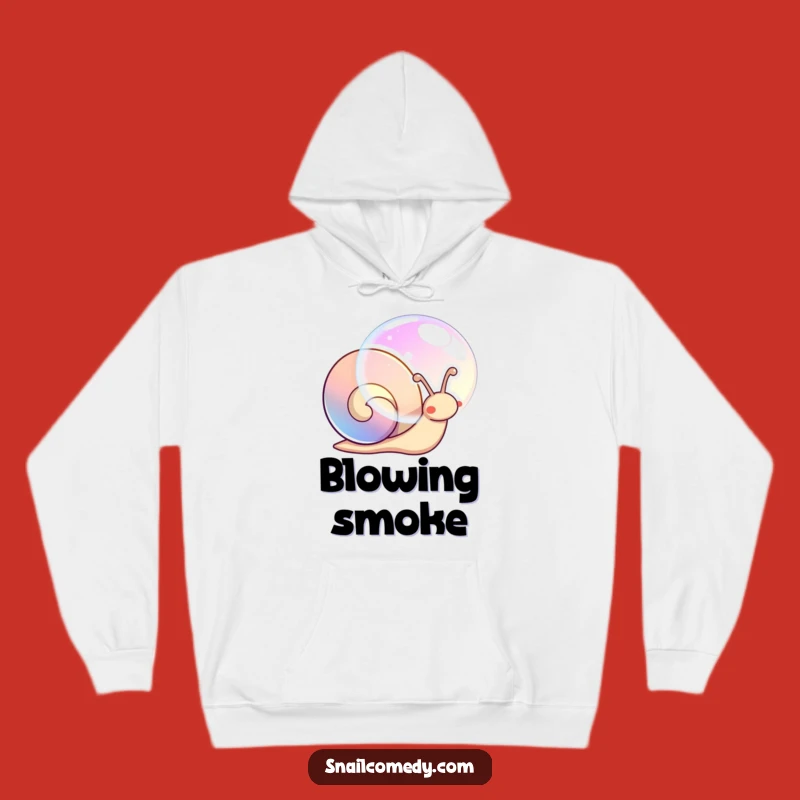 Cozy Funny Kawaii Snail Bubble Hoodie - Iridescent Comfort Gift