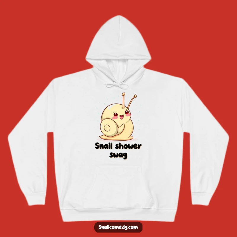 Funny Kawaii Snail Shower Hoodie: Cozy Joyful Vibes Gift!