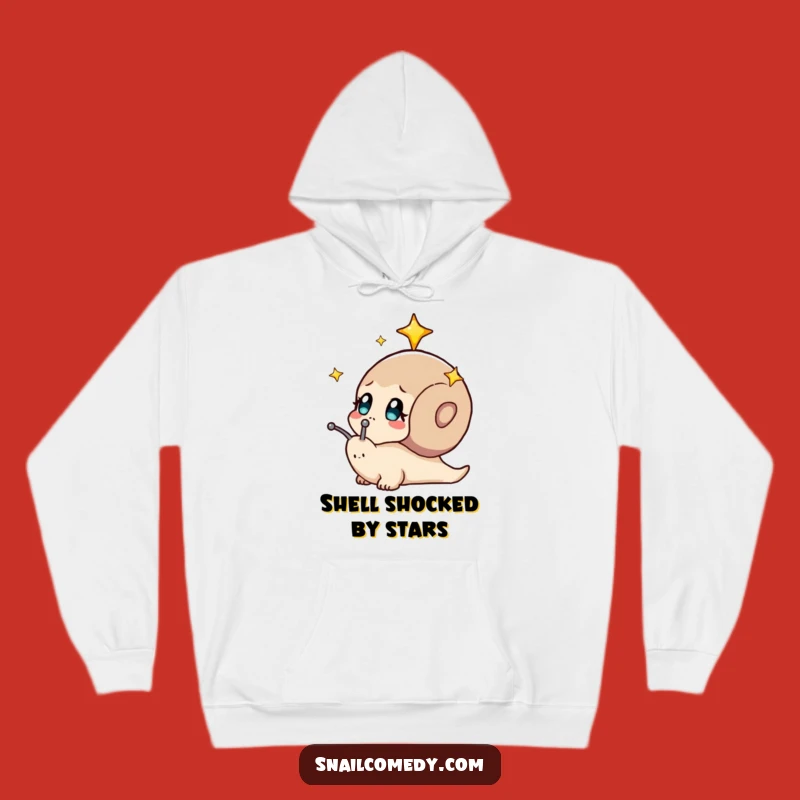 Cozy Funny Curious Snail Stars Hoodie: Warm Dreamer Gift