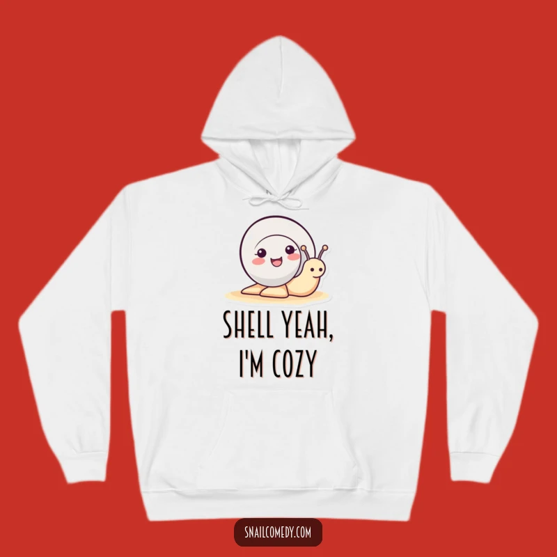 Funny Cozy Snail Hoodie - Cute Smiling Snail, The Ultimate Funny Gift!