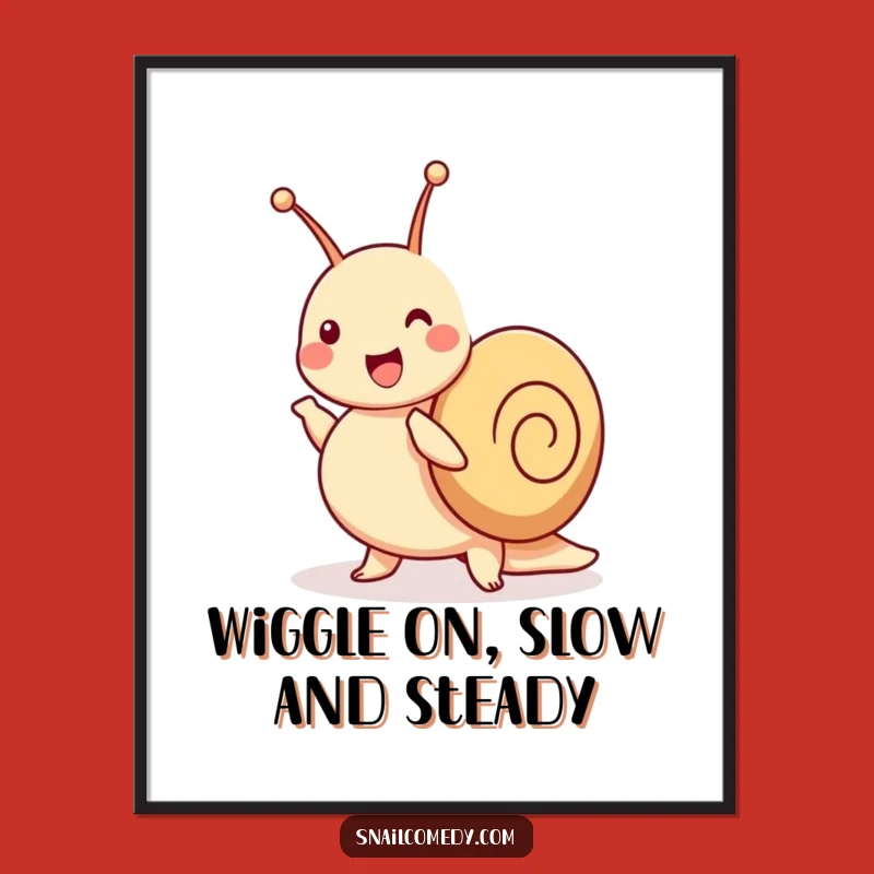 Free Printable Wall Art: Dancing Snail Jig, Funny Downloadable Decor