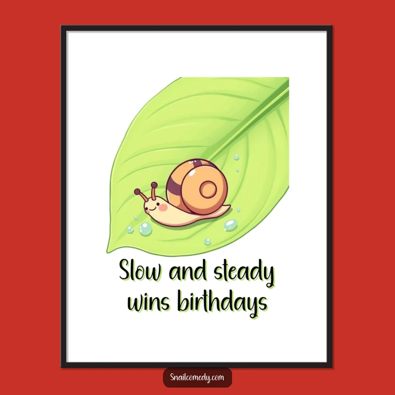 Free Printable Wall Art: Joyful Snail Slide - Funny Downloadable Decor!